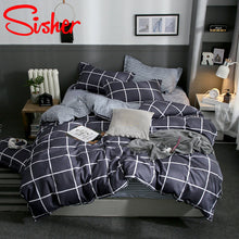 Load image into Gallery viewer, Sisher Simple Bedclothes Bedding Set With Pillowcase Duvet Cover Sets Bed Linen Single Double Full King Size Covers No Bed Sheet