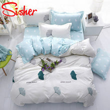 Load image into Gallery viewer, Sisher Simple Bedclothes Bedding Set With Pillowcase Duvet Cover Sets Bed Linen Single Double Full King Size Covers No Bed Sheet