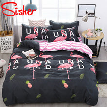 Load image into Gallery viewer, Sisher Simple Bedclothes Bedding Set With Pillowcase Duvet Cover Sets Bed Linen Single Double Full King Size Covers No Bed Sheet