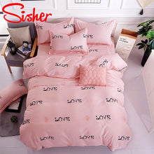 Load image into Gallery viewer, Sisher Simple Bedclothes Bedding Set With Pillowcase Duvet Cover Sets Bed Linen Single Double Full King Size Covers No Bed Sheet