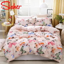 Load image into Gallery viewer, Sisher Simple Bedclothes Bedding Set With Pillowcase Duvet Cover Sets Bed Linen Single Double Full King Size Covers No Bed Sheet