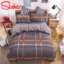 Load image into Gallery viewer, Sisher Simple Bedclothes Bedding Set With Pillowcase Duvet Cover Sets Bed Linen Single Double Full King Size Covers No Bed Sheet