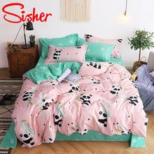 Load image into Gallery viewer, Sisher Simple Bedclothes Bedding Set With Pillowcase Duvet Cover Sets Bed Linen Single Double Full King Size Covers No Bed Sheet